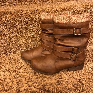 Sweater topped boots